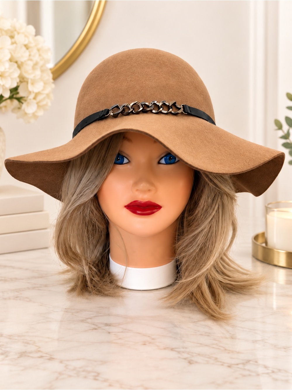 C.C Mushroom Brown Statement Fedora Hat